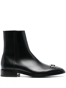 Balenciaga: Чёрные ботинки  BB