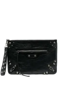 Balenciaga: Чёрный клатч  Le Cagole