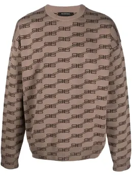Balenciaga: Бежевый свитер  BB