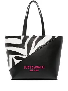 Just Cavalli: Сумка-шоппер с принтом зебры 