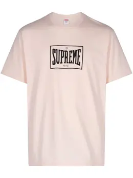 Supreme: Светлая футболка  Warm Up