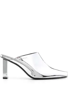 Courrèges: Серебристые сабо 