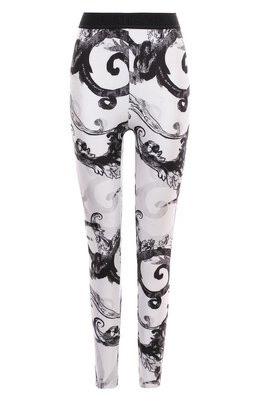 Versace Jeans Couture: Кожаные легинсы 