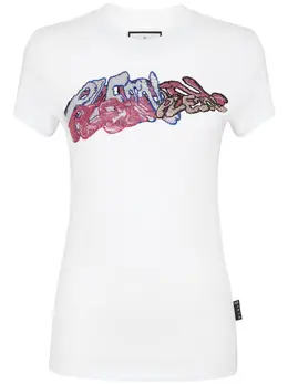 Philipp Plein: Футболка  Graffiti со стразами