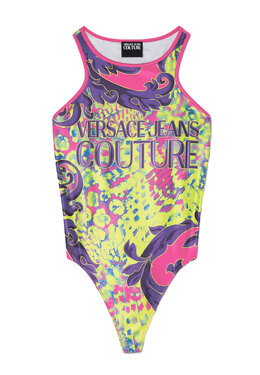 VERSACE JEANS COUTURE: Синий боди 