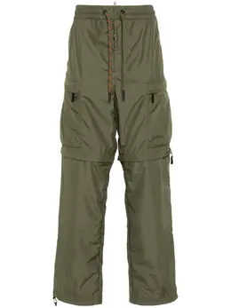 Moncler Grenoble: Зелёные брюки 