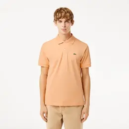 LACOSTE: Оранжевое поло 