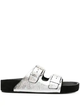 ISABEL MARANT: Серебристые сандалии  Lennyo