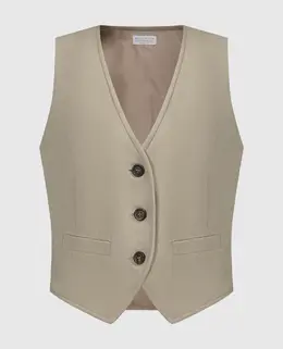 Brunello Cucinelli: Бежеві жилети 