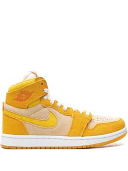 Jordan: Жёлтые кроссовки  Air Jordan 1 Zoom
