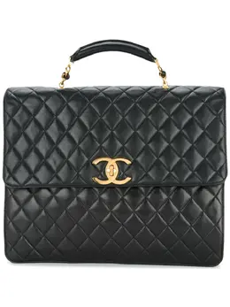 CHANEL Pre-Owned: Чёрный портфель 