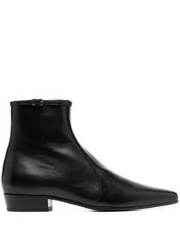 Saint Laurent: Чёрные ботинки 