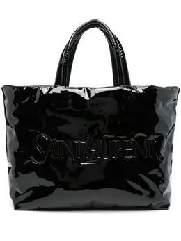 Saint Laurent: Чёрная сумка-шоппер 