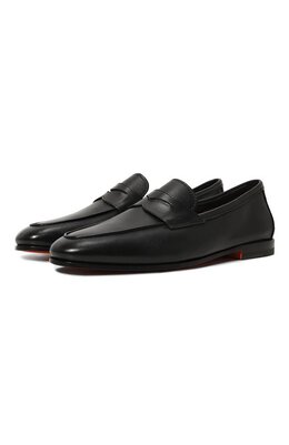 Santoni: Чёрные туфли  Carlos