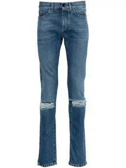 Saint Laurent: Рваные джинсы 