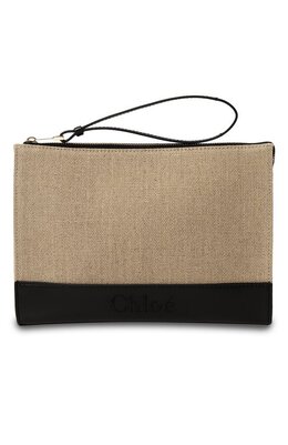 Chloé: Бежевый клатч 