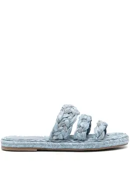 Aquazzura: Голубые мокасины 