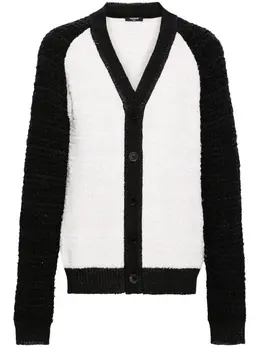 Balmain: Белый кардиган 