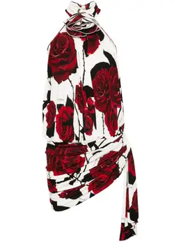Balmain: Платье с принтом 