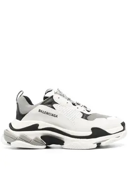 Balenciaga: Белые кроссовки  Triple S
