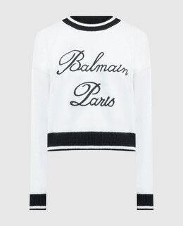 Balmain: Белый свитер 
