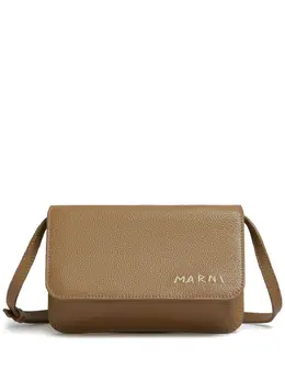 Marni: Коричневая поясная сумка 