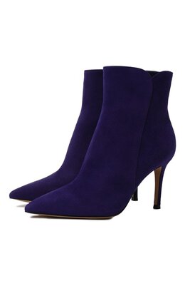 Gianvito Rossi: Фиолетовые ботинки  Levy 85