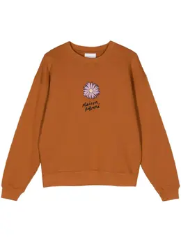 Maison Kitsuné: Свитшот с цветочным принтом 