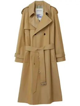 Burberry: Бежевый плащ  Kensington Heritage