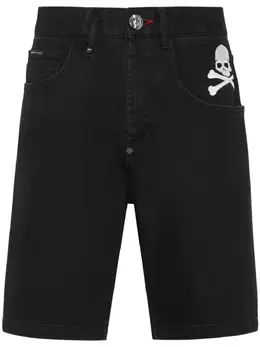 Philipp Plein: Джинсовые шорты  Skull