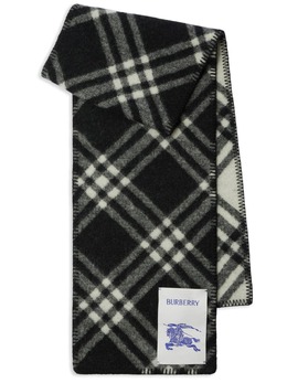 Burberry: Чёрный шарф  Vintage Check
