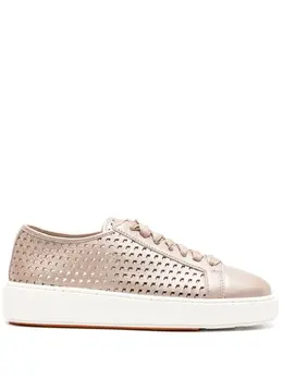 Santoni: Бежевые кроссовки 