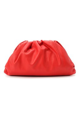 Bottega Veneta: Красный клатч  Pouch