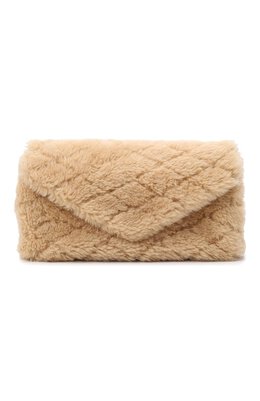 Saint Laurent: Бежевый клатч  Sade Puffer