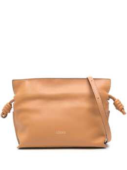 LOEWE: Коричневый клатч  Flamenco