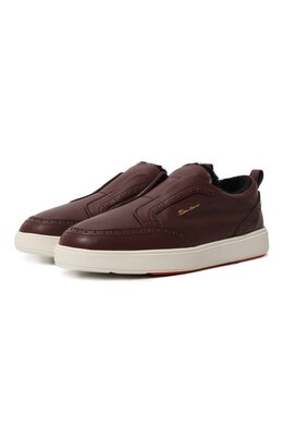 Santoni: Бордовые кеды  Cleanic