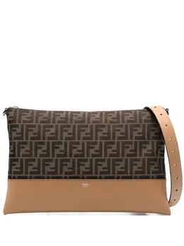 FENDI: Коричневый клатч  FF