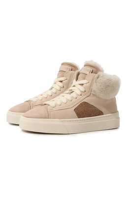 Santoni: Розовые кеды 
