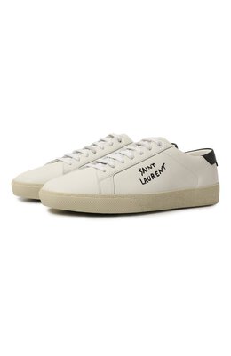 Saint Laurent: Белые кеды  Court Classic SL 06
