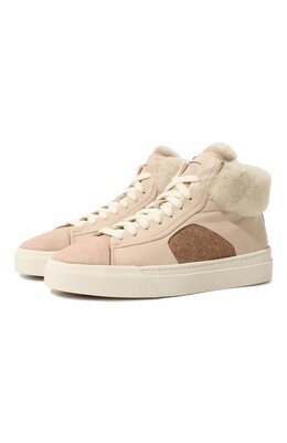 Santoni: Розовые кеды 
