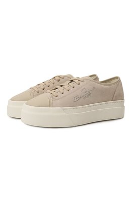 Santoni: Бежевые кеды 