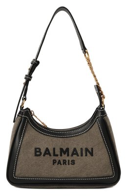 Balmain: Сумка  B-Army цвета хаки
