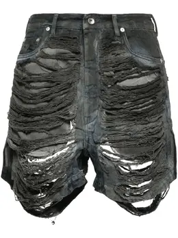 Rick Owens DRKSHDW: Рваные шорты 