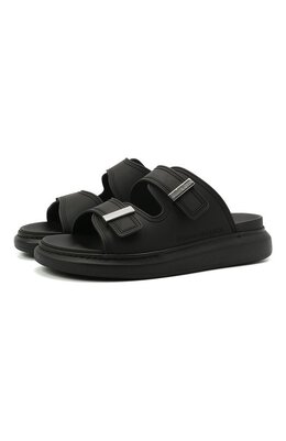 Alexander McQueen: Чёрные шлёпанцы 