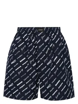 Balenciaga: Шорты с принтом 