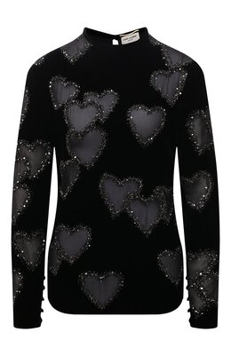 Saint Laurent: Бархатный топ 