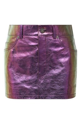 Saint Laurent: Кожаная юбка 