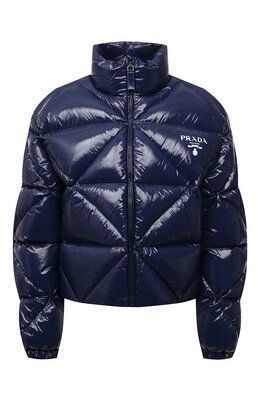Prada: Пуховик с воротником 