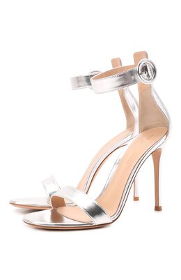 Gianvito Rossi: Серебристые босоножки  Portofino 105