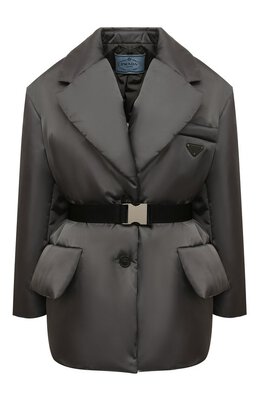 Prada: Серый пуховик 